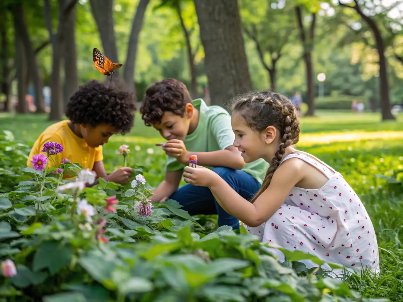 An image of children participating in an arts workshop, demonstrating the organization's commitment to education and intergenerational connection.